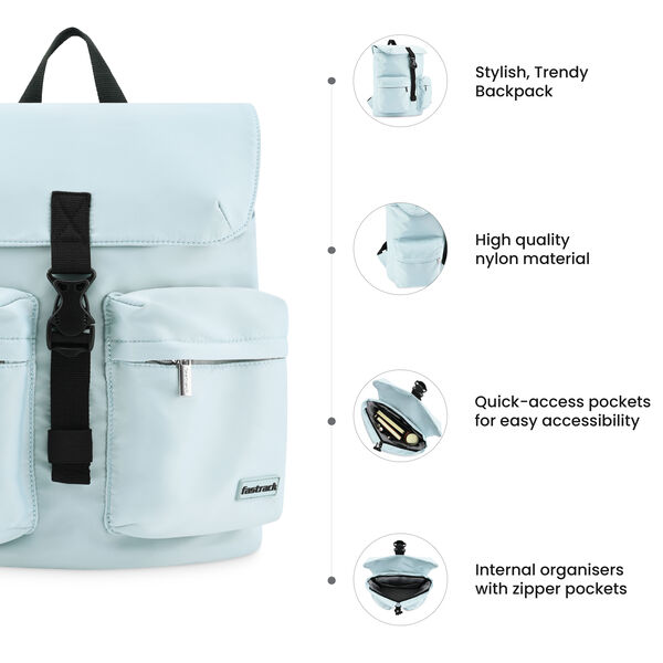 Fastrack Silver Grey  Backpack for Girls - image number 7
