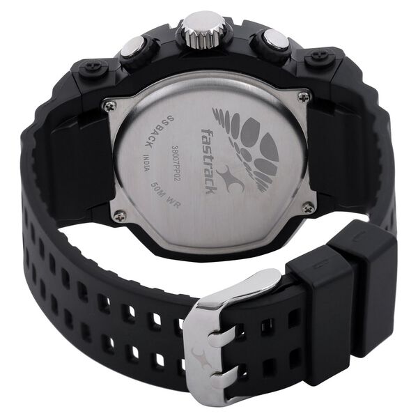 Fastrack Quartz Chronograph Black Dial Plastic Strap Watch for Guys - image number 3