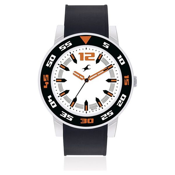 Fastrack Quartz Analog White Dial Plastic Strap Watch for Guys - image number 0