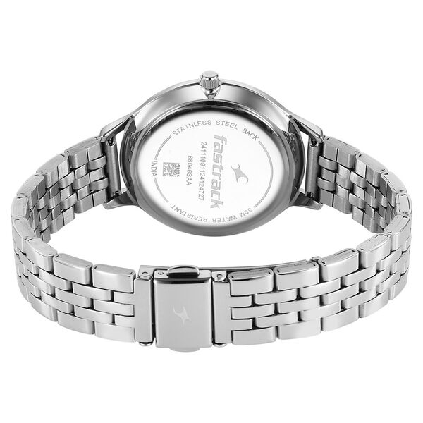 Fastrack Stunners X Quartz Analog Purple Dial Stainless Steel Strap Watch For Girls - image number 4