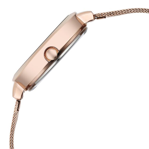 Fastrack Vyb Mirage Quartz Analog Rose Gold Dial Metal Strap Watch For Girls - image number 5