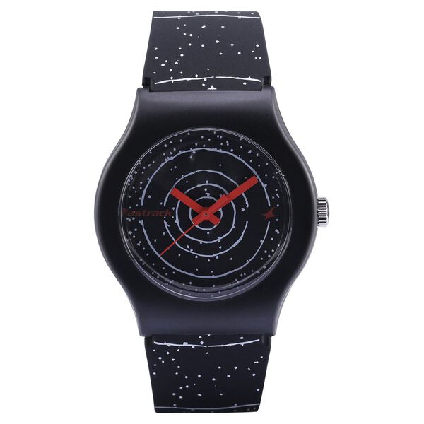 Fastrack Space Rover Quartz Analog Black Dial Silicone Strap Unisex Watch - image number 1