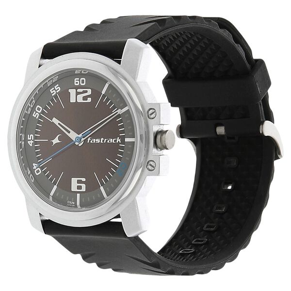 Fastrack Quartz Analog Brown Dial Plastic Strap Watch for Guys - image number 1