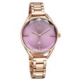 Fastrack Vyb Aurora Quartz Analog Purple Dial Rose Gold Color Metal Strap Watch For Girls - image number 2