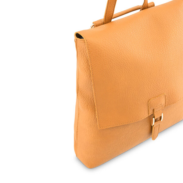 Fastrack Faux Leather Backpack with Flap Closure in Tan - image number 4