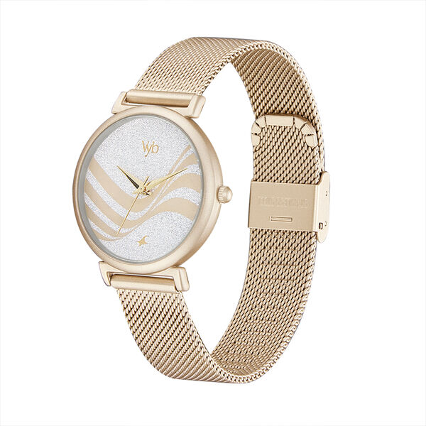 Fastrack Vyb Seeker Quartz Analog Silver Dial Stainless Steel Strap Watch for Girls - image number 3