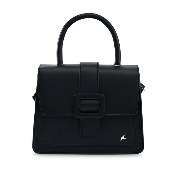 Fastrack Solid Structured Satachel  in Black - image number 2