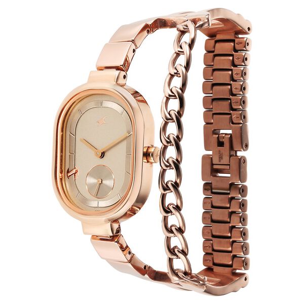 Fastrack Maximinimal Quartz Analog Grey Dial Stainless Steel Strap Watch for Girls - image number 2