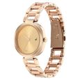 Fastrack Stunners Quartz Analog Golden Dial Stainless Steel Strap Watch for Girls - image number 3