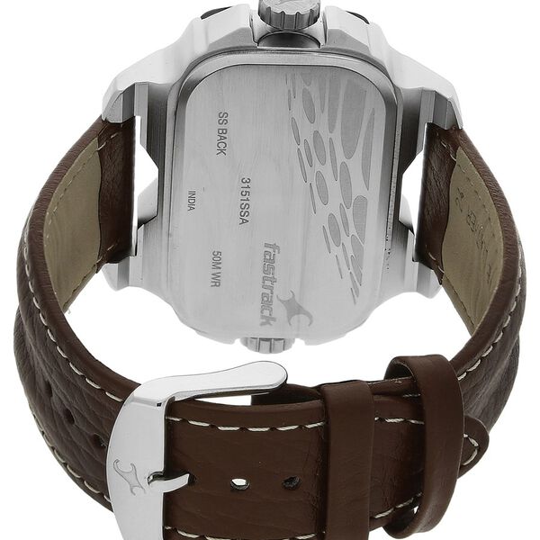 Fastrack Quartz Analog Green Dial Leather Strap Watch for Guys - image number 3