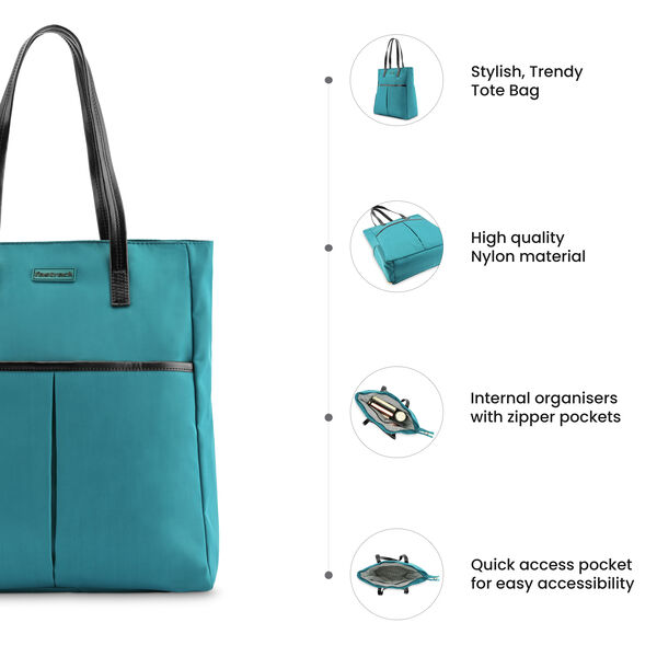 Fastrack Teal blue Satchel for Girls - image number 8