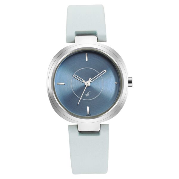 Fastrack Stunners Quartz Analog Blue Dial Leather Strap Watch for Girls - image number 2