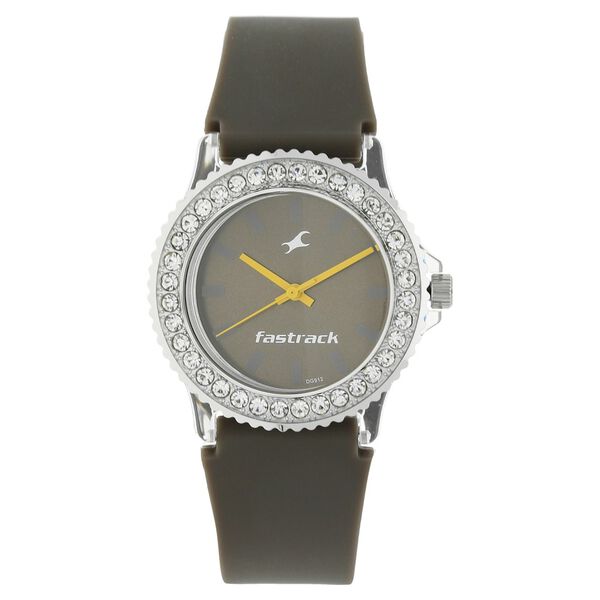 Fastrack Quartz Analog Brown Dial Plastic Strap Watch for Girls - image number 0