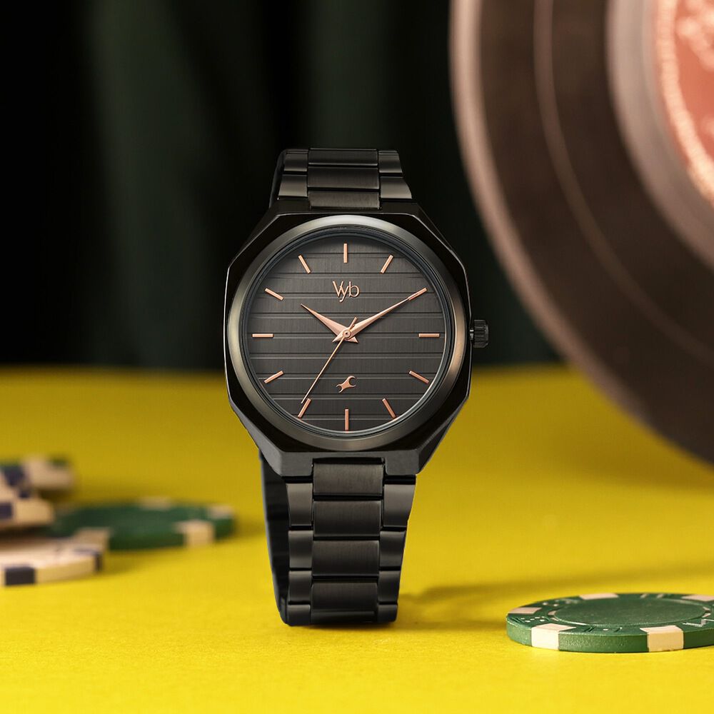 Buy Online Vyb Horizon By Fastrack Quartz Analog Grey Dial Grey