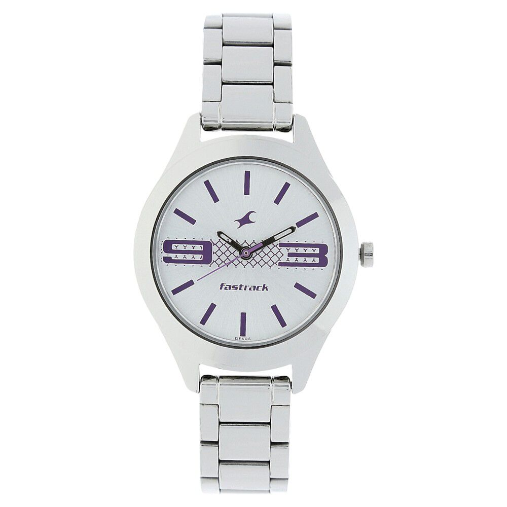 Fastrack silver top analog watch price