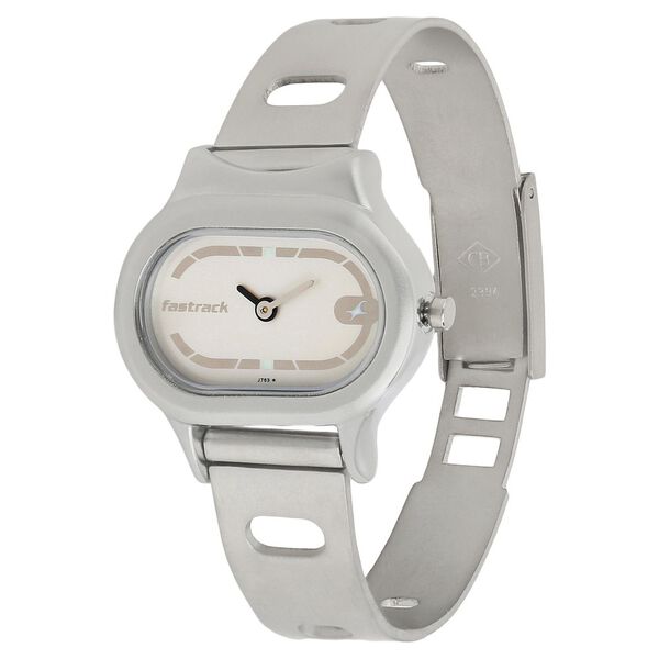 Fastrack Quartz Analog White Dial Stainless Steel Strap Watch for Girls - image number 1