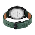 Fastrack Hype All Black Quartz Analog Black Dial With Green Leather Strap Watch For Unisex - image number 4
