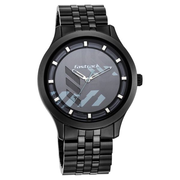 Fastrack Gamify Quartz Analog Grey Dial Metal Strap Watch for Guys - image number 0