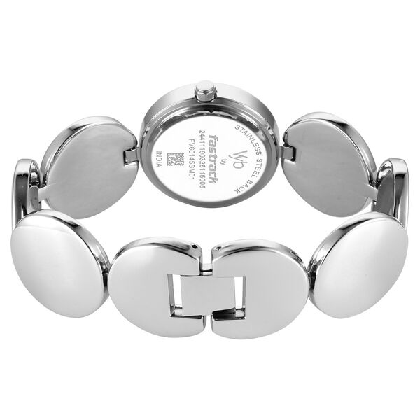 Vyb Showstopper By Fastrack Quartz Analog Pink Dial Silver Metal Strap Watch For Girls - image number 5