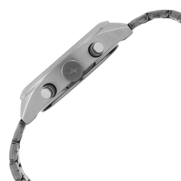 Fastrack All Nighters Quartz Multifunction Grey Dial Metal Strap Watch for Guys - image number 2
