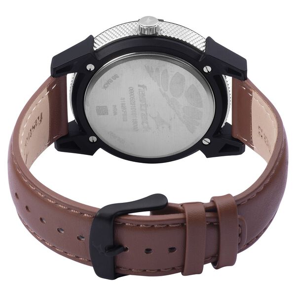 Fastrack Modular Quartz Analog Silver Dial Leather Strap Watch for Guys - image number 4