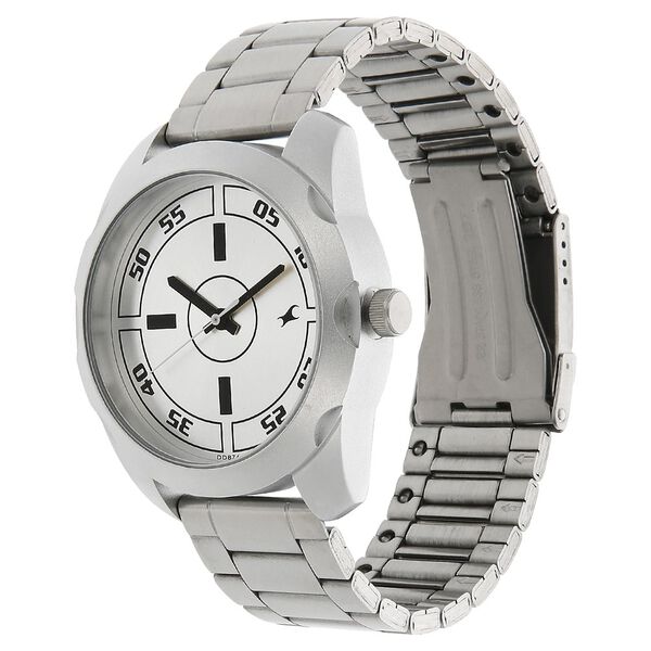 Fastrack Quartz Analog Silver Dial Stainless Steel Strap Watch for Guys - image number 1