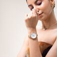 Vyb Enigma By Fastrack Quartz Analog White Dial Metal Strap Watch For Girls - image number 6