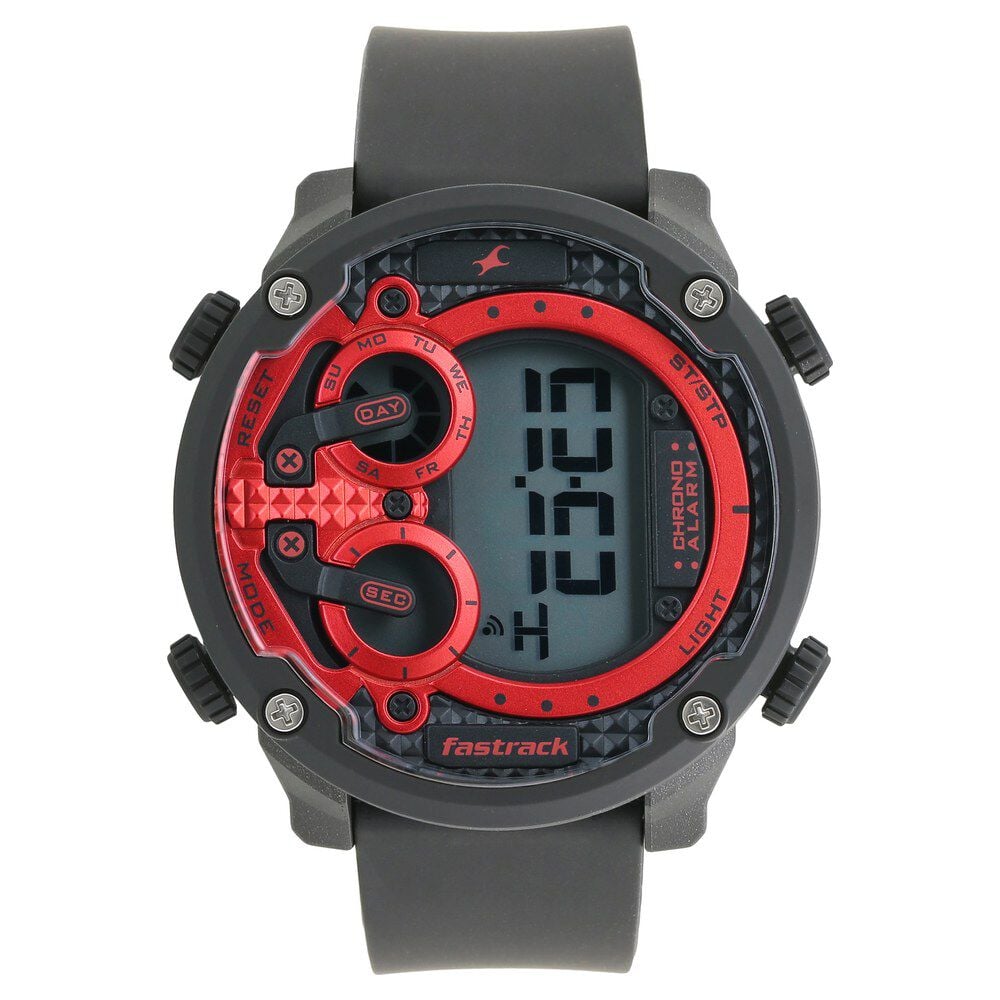 Fastrack watch deals red and black