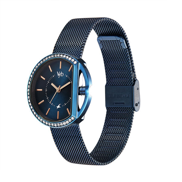 Fastrack Vyb Showstopper Quartz Analog Blue Dial Stainless Steel Strap Watch for Girls - image number 3