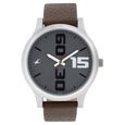 Fastrack Bold Quartz Analog Grey Dial Leather Strap Watch for Guys - image number 0