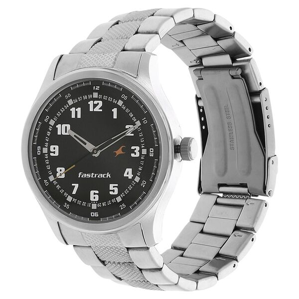 Fastrack Quartz Analog Black Dial Stainless Steel Strap Watch for Guys - image number 1
