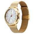 Fastrack Vyb Pioneer Quartz Analog Silver Dial Golden Metal Strap Watch For Guys - image number 3