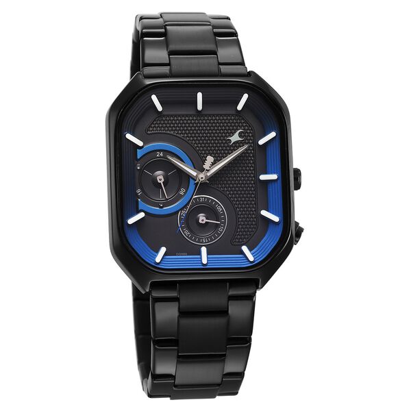 Fastrack Groove Multifunction Grey Dial Metal Strap Guy's Watch with Lume indices - image number 1