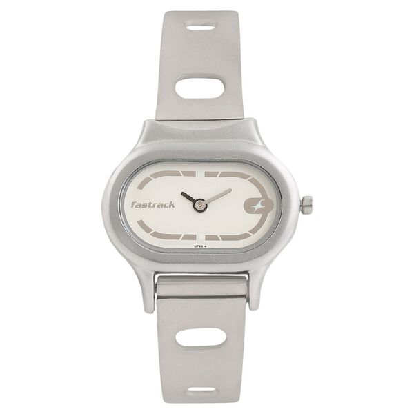Fastrack Quartz Analog White Dial Stainless Steel Strap Watch for Girls - image number 0