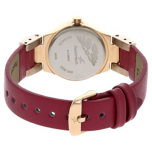 Fastrack Quartz Analog Silver Dial Leather Strap Watch for Girls - image number 3
