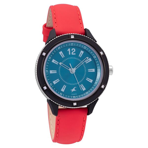 Fastrack Modular Quartz Analog Blue Dial Leather Strap Watch for Girls - image number 0
