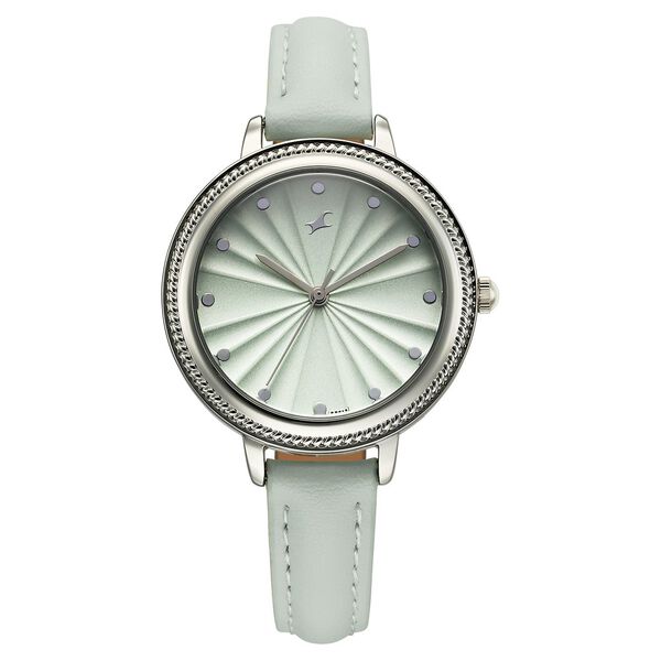 Fastrack Stunners X Quartz Analog Green Dial Leather Strap Watch For Girls - image number 0