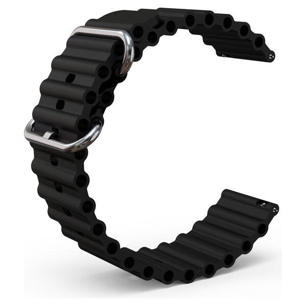 Fastrack Smart Black Silicone Bubble Strap 22 mm - image number 1