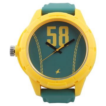 Fastrack Quartz Analog Green Dial Plastic Strap Watch for Unisex