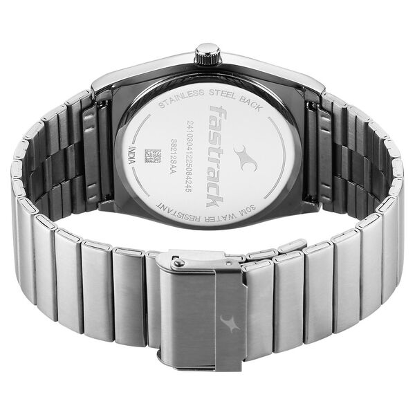 Fastrack Stunners Quartz Analog Purple Dial Silver Stainless Steel Strap Watch For Guys - image number 5