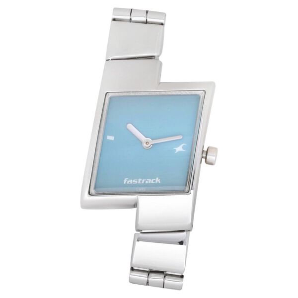 Fastrack Quartz Analog Blue Dial Stainless Steel Strap Watch for Girls - image number 0