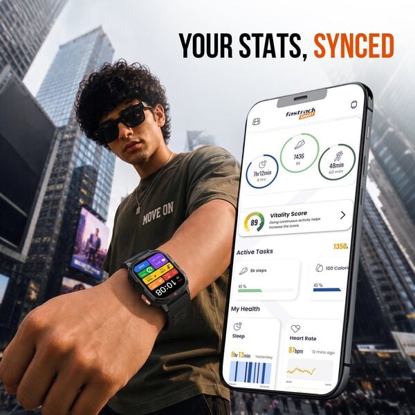 Fastrack Smart Xtreme S Smartwatch with 4.9 cm AMOLED Display BT Calling & Health Monitoring - image number 8