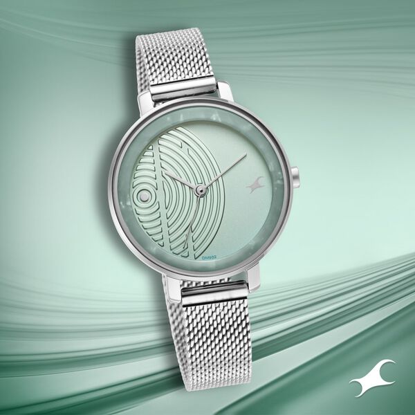 Fastrack Younique Quartz Analog Blue Dial Stainless Steel Strap Watch for Girls - image number 0