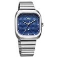 Fastrack Vyb Maverick Quartz Analog Blue Dial Silver Metal Strap Watch For Guys - image number 2