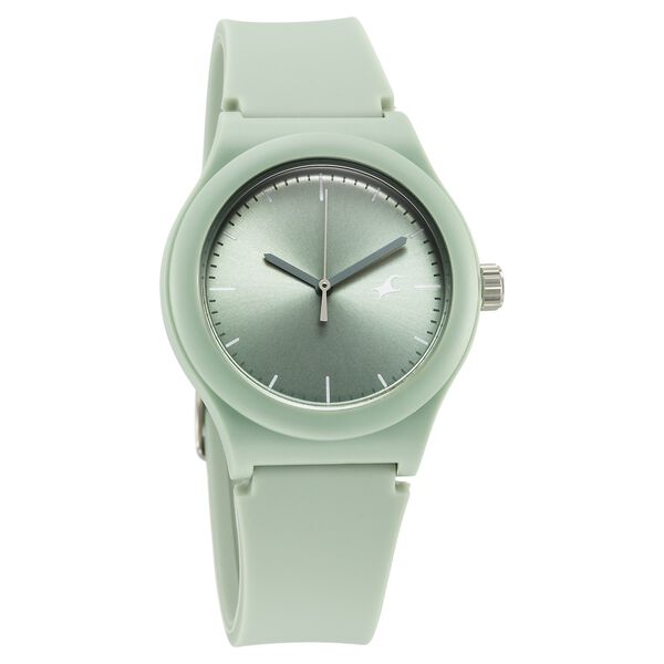 Fastrack Tees Urbanique Quartz Analog Green Dial Silicon Strap Watch For Girls - image number 1