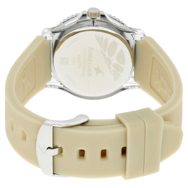 Fastrack Quartz Analog Beige Dial Plastic Strap Watch for Girls - image number 3
