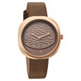 Fastrack Gelato rosegold analog leather strap watch with Chocolate dial for Girls - image number 2