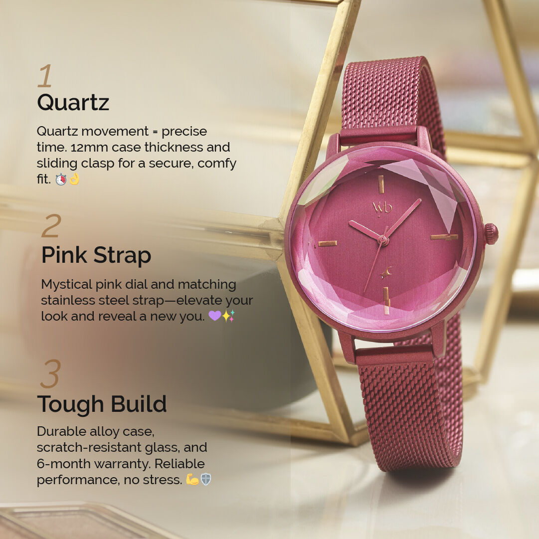 Fastrack pink strap watch sale