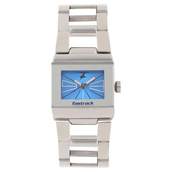 Fastrack Quartz Analog Blue Dial Metal Strap Watch for Girls - image number 0