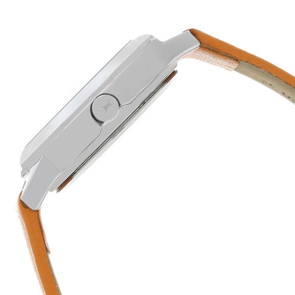 Fastrack Fundamentals Quartz Analog Grey Dial Leather Strap Watch for Girls - image number 3